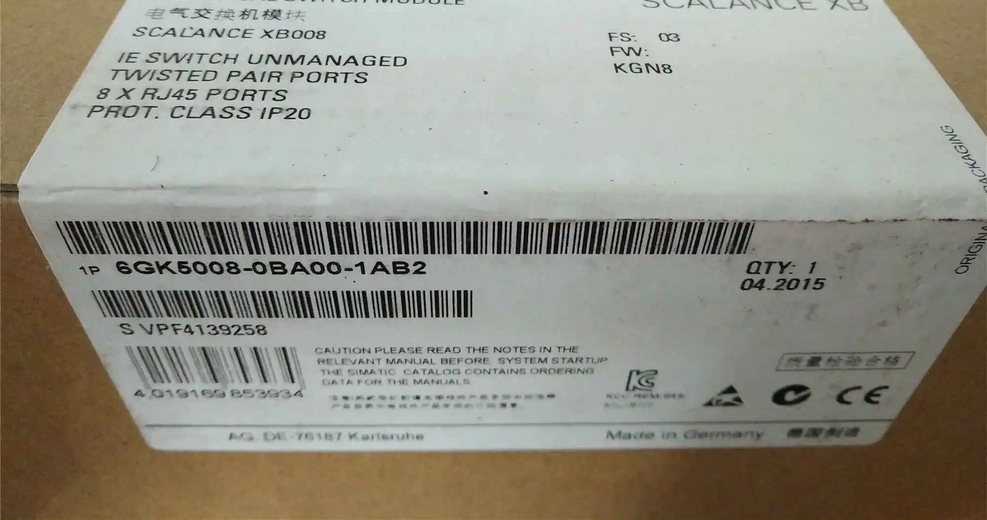 

Оригинальный Новый 6GK5008-0BA00-1AB2