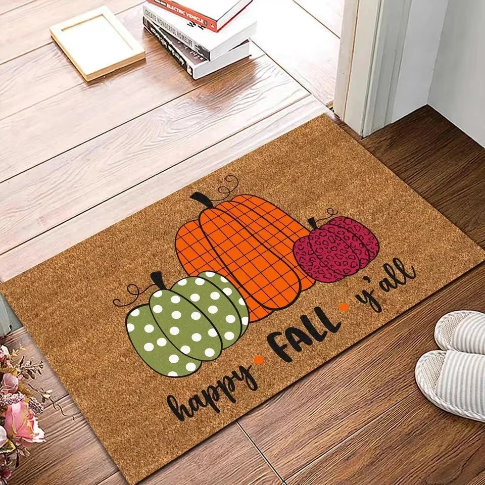 

Halloween/chiristmas Door Mat Floor Mat Outdoor Indoor Gnome Pumpkin Doormat Entrance Hallway Welcome Bedroom Kitchen Rug
