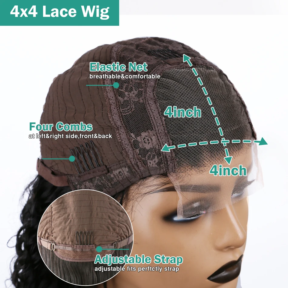 Melodie Pixie Cut Body Wave Short Bob Transparent 4x4 Lace Closure Wigs Human Hair Lace Frontal Brazilian Remy Hair For Women