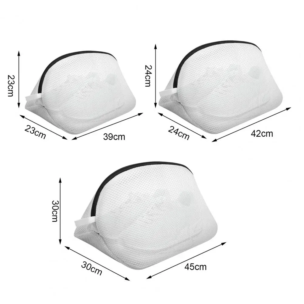 Mesh Laundry Bag With Zipper Ventilated Thickened Shoes Wash Bag Anti-winding Coat Socks Bras Washing Machine Laundry Pouch 6