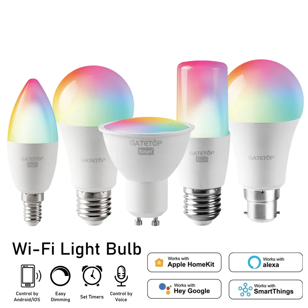 RGB Smart LED Bulb WiFi Dimmable – Tuya App Compatible 1