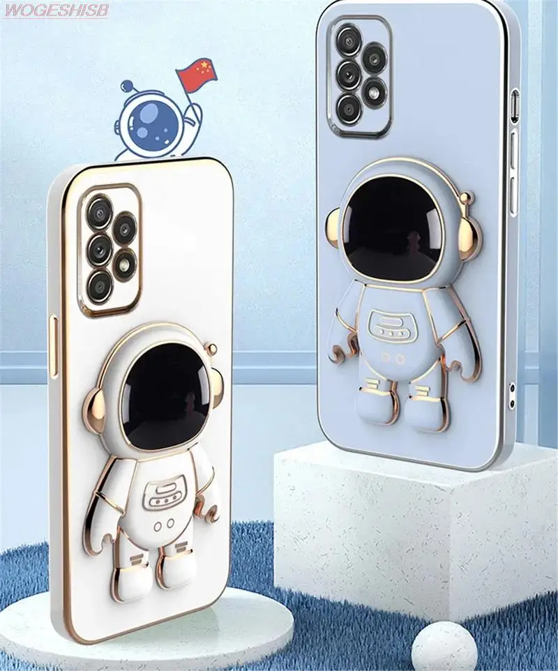 Astronaut Ring Holder Plated Phone Case Cover