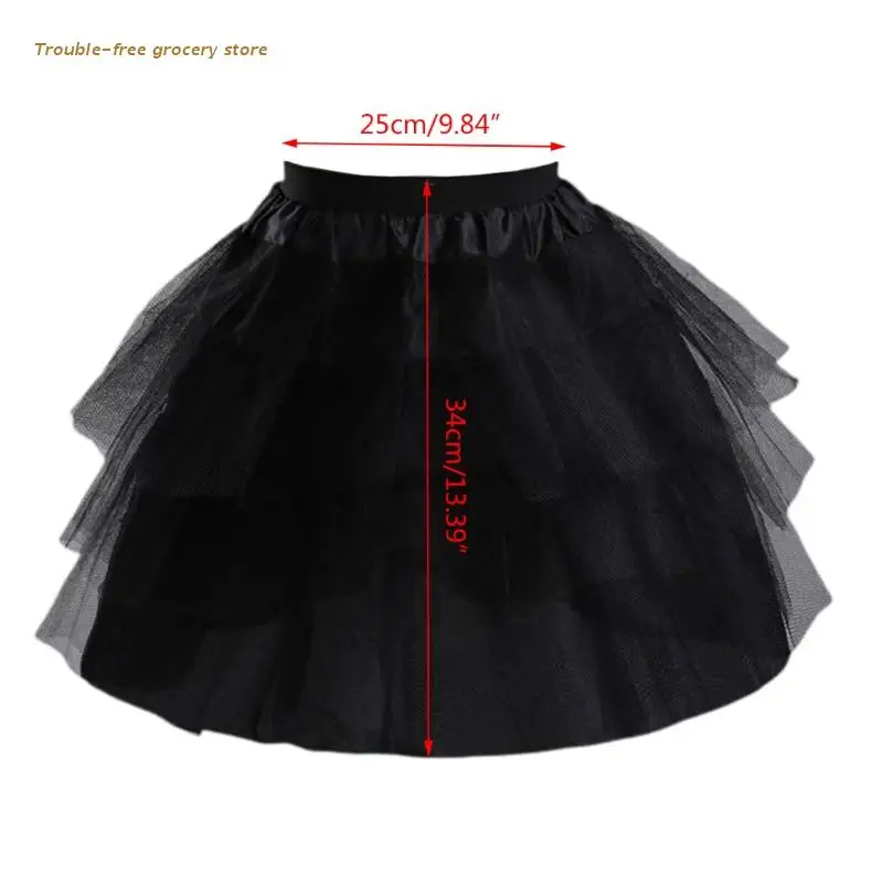 Cosplay Maid Wear Lolita Pettiskirt Short No Hoops Petticoat Girls Ballet Mesh Yarn Skirt Petticoats petticoat skirt petticoat underskirt lolita petticoat tulle tutu skirt