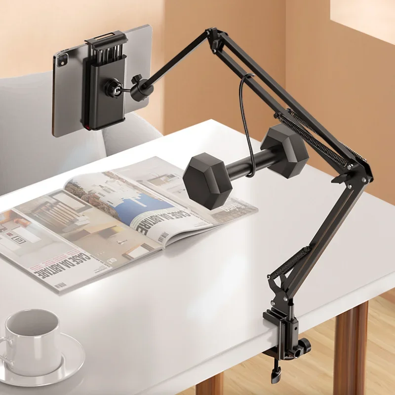 

Metal Desktop Stand Long Arm Tablet Stand Bed Desktop Lazy Bracket Support IPad Smartphone Holder Microphone Boom Arm 4-11''