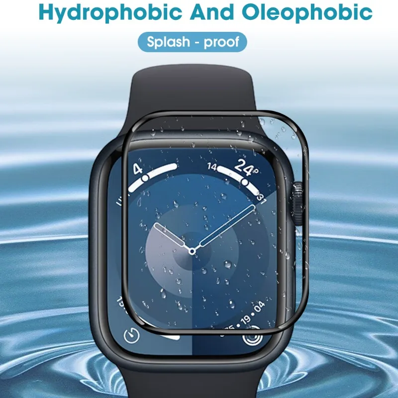 For Iwatch Series 9 Screen Protectors Smart Watch Accessories Clear 3D Curved Protective Film for Apple Watch Series 9 41/45mm