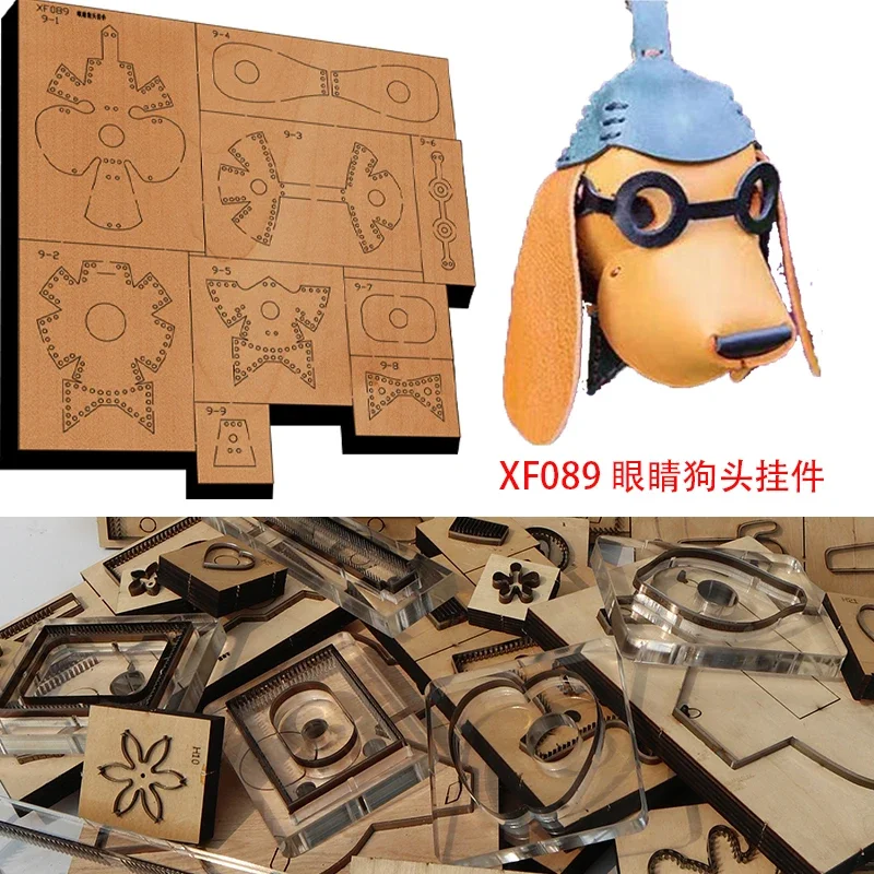 

Wooden Die The dog is hanged Leather Craft Punch Hand Tool Cut Knife Mould XF000