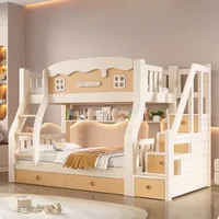 Storage Frame Bunk Bed Childrens With Drawers Mattress Living Room Double Bed Princess Modern Cama Matrimonial Furniture