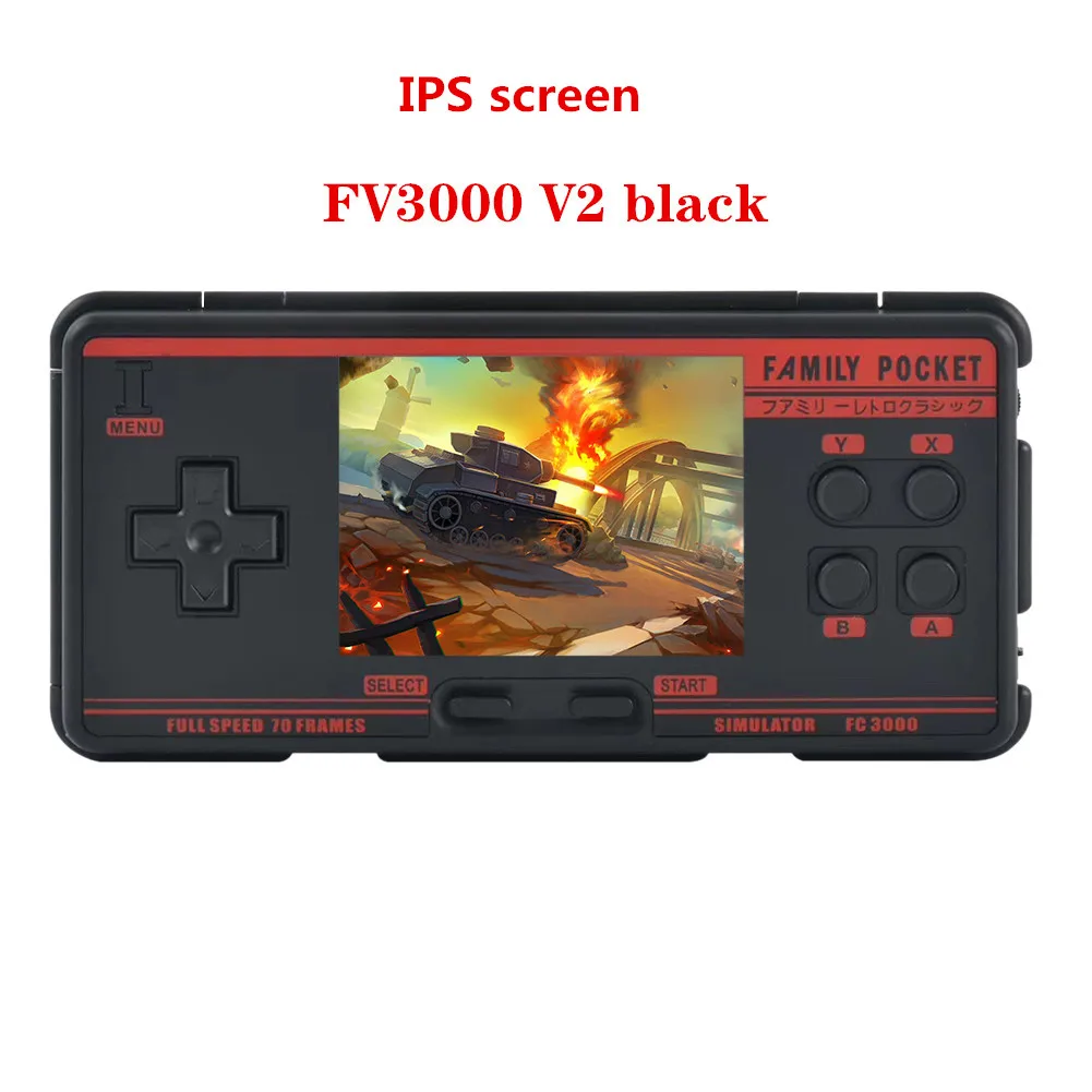 FC3000 V2 3.0 Inch IPS Screen Classic Handheld Gaming Console Built in 4000+ Games 10 Simulator Children Video Game Console 