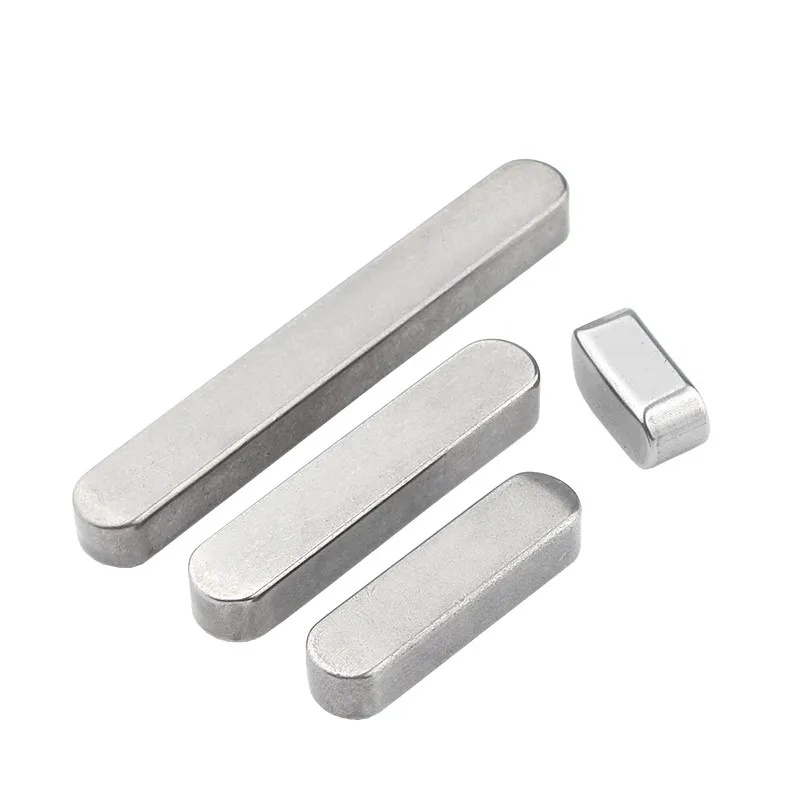 304 Stainless Steel GB1096 A Type Flat Key Dowel Drive Shaft Parallel Key M5 M6 Round End Head