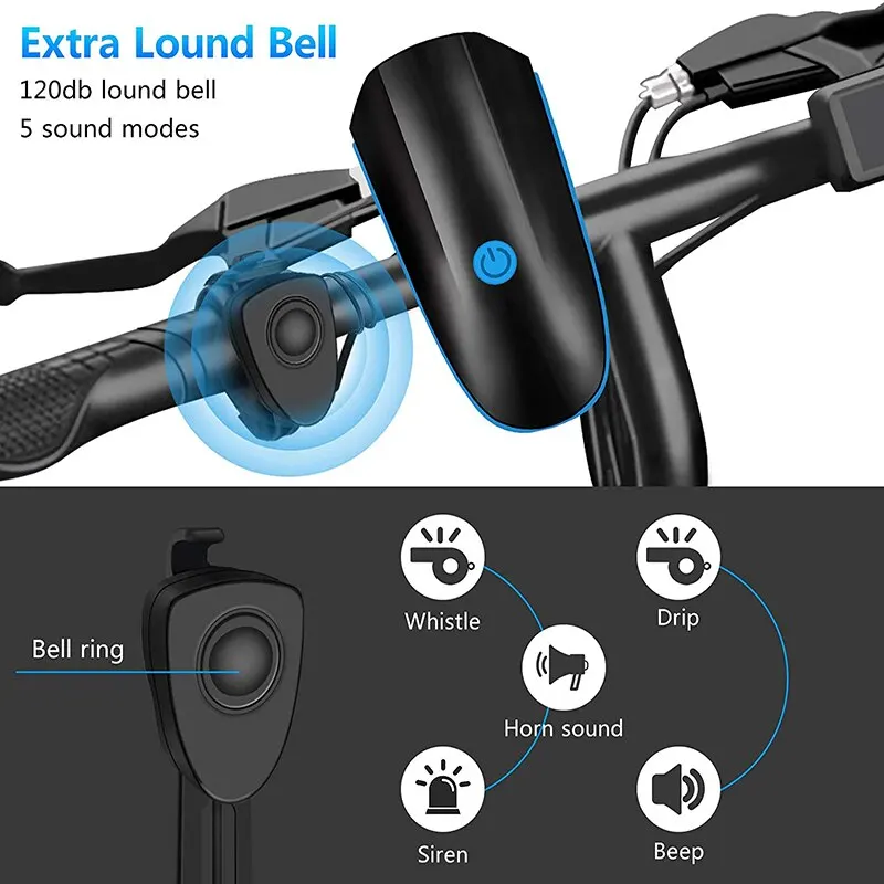 Waterproof USB Bike Light Horn - Image 2