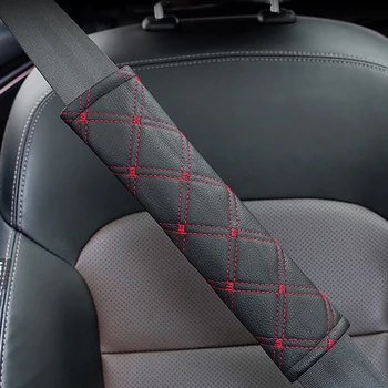 Copri cintura di sicurezza per auto Copri spalla per cintura di sicurezza in pelle PU Imbottitura di protezione traspirante Accessori per interni auto