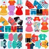 Montessori Hanging Clothes Wooden Puzzles Dress-Up Changing Sorting Matching Game Early Education Toys For Children Girls Gift 4