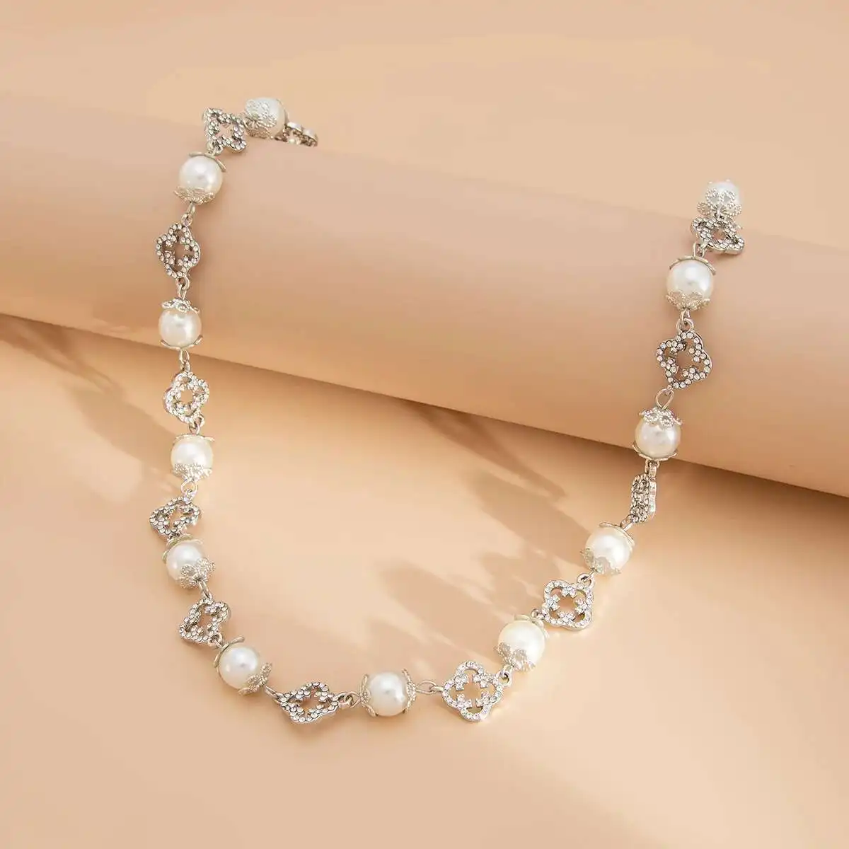 Sd6d1dea9b4d24a30b481fd45eb6d39c6r Goth Imitation Pearl Rhinestone Choker Necklace for Men Collar Vintage Adjustable Clavicle Chain Daily Party Jewelry Mallzona