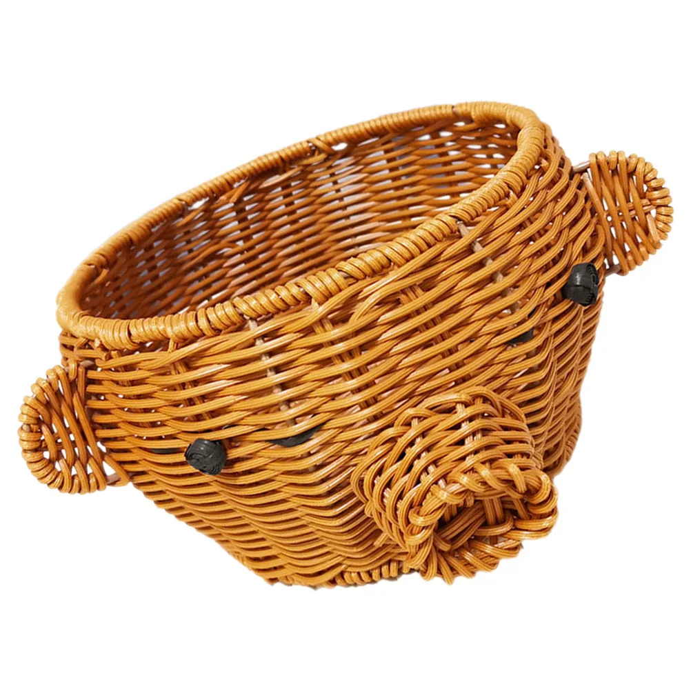 

Rattan-like Woven Storage Basket Fruit Container Baskets For Kitchens Household Imitation