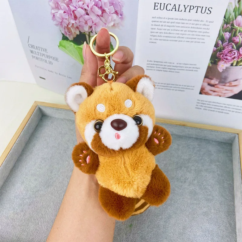 Kids Cute Raccoon Plush Doll Keychain Pendant Fun Zoo Peripheral Doll For Boy And Girl Birthday Gift