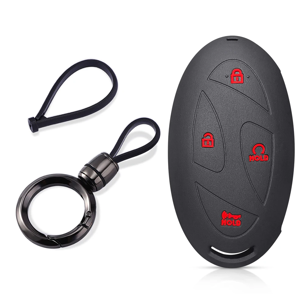 Premium Silicone Key Cover | Stylish Car Key Protector & Accessory with Chain