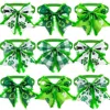 50/100pcs Dog Neckties Bowties ST Patrick's Day Clover Dog Cat Bows Pet Puppy Bow Tie Dog Grooming Accessories Green Bows 1