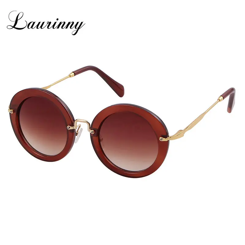 2026 Neue Retro Runde Brille für Damen Luxus Designer Verlaufsgläser Modische Sonnenbrille HD-Gläser UV400-Schutz Sommer