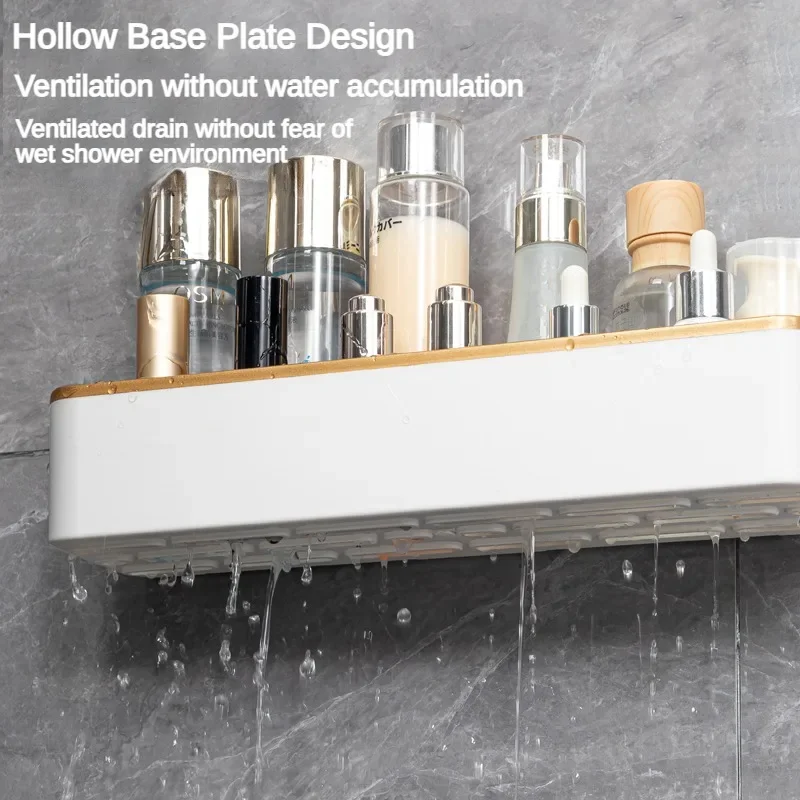Bathroom Shelf Plastics Shampoo Rack Makeup Storage Organizer Shower Shelf Bathroom Accessories No Drill Wall Corner Shelf 5