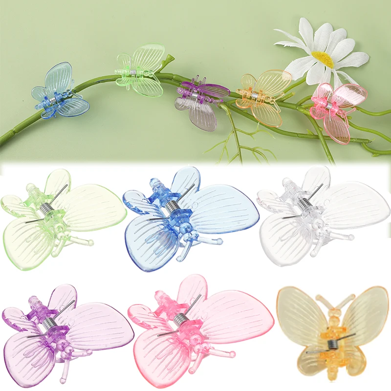 Plastic Plant Clips Butterfly Clamps Orchid 10-30PCS Garden Plants Vine Climbing Fixed Support Ornamental Bonsai Decoration