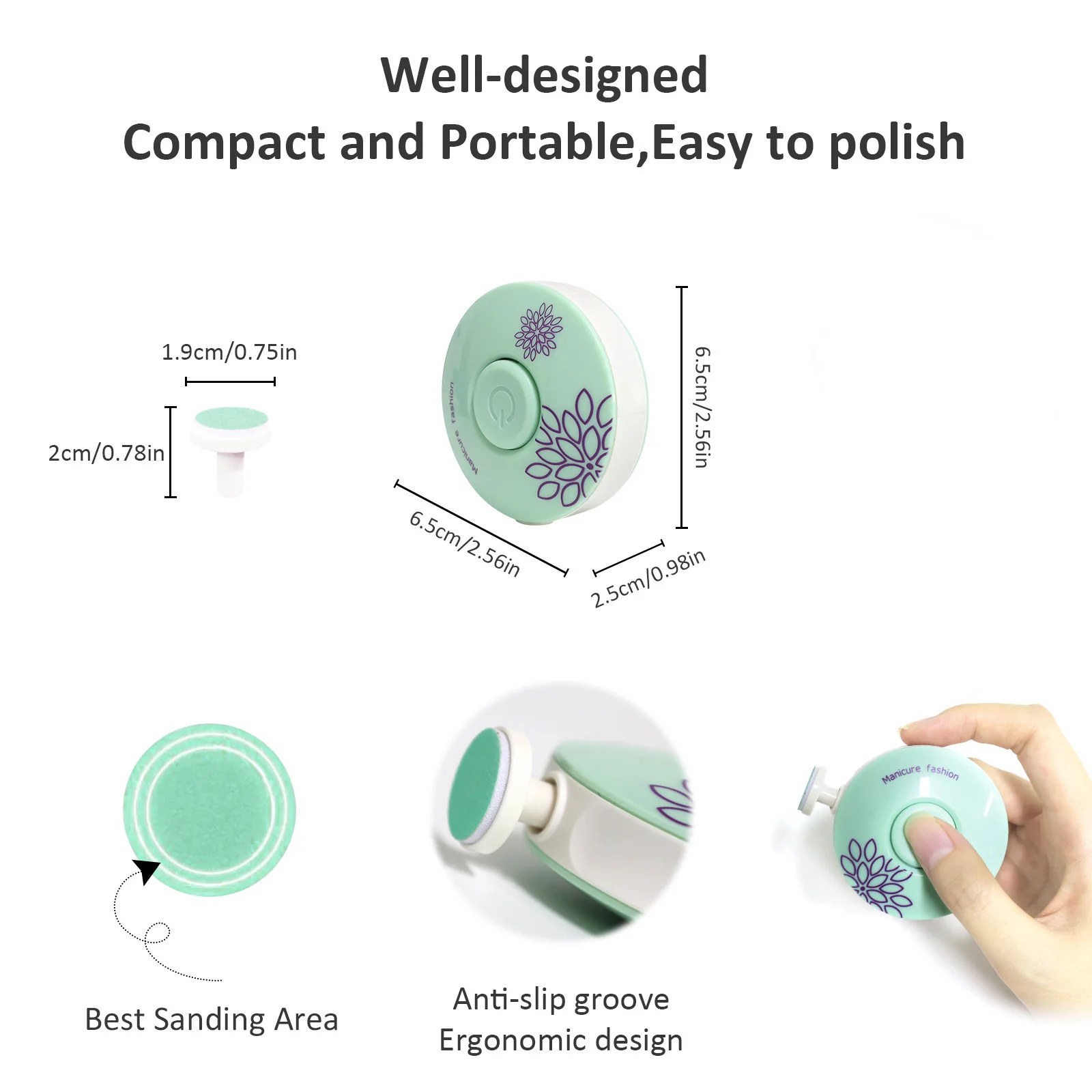 Electric Baby Nail Trimmer Kid Nail Polisher Tool Infant Manicure Scissors Baby Hygiene Kit Baby Nail Clipper Cutter For Newborn 5