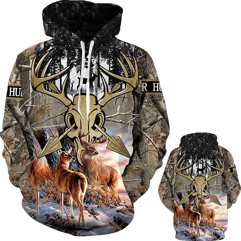 

Deer 3D Printed Hunting Outdoor Elk Hoodies Tracksuit Men Women Fashion Casual Pullover Sweatshirts y2k Clothing Personalized