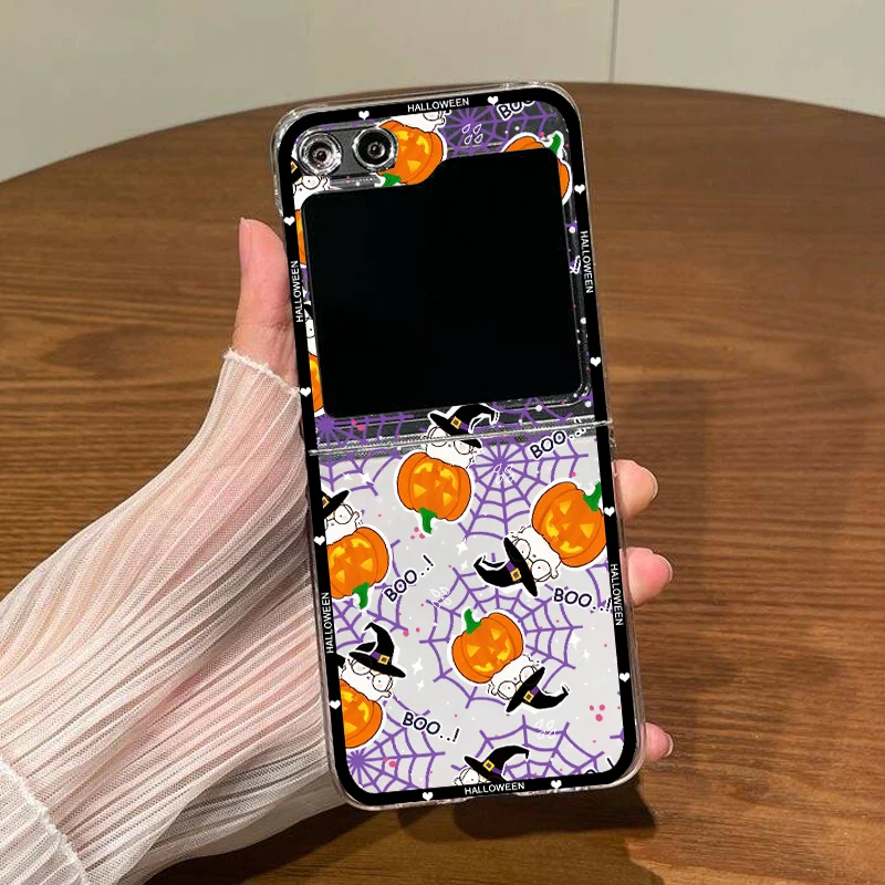 Halloween Pumpkin Ghost Bat Transparent Phone Case Cover