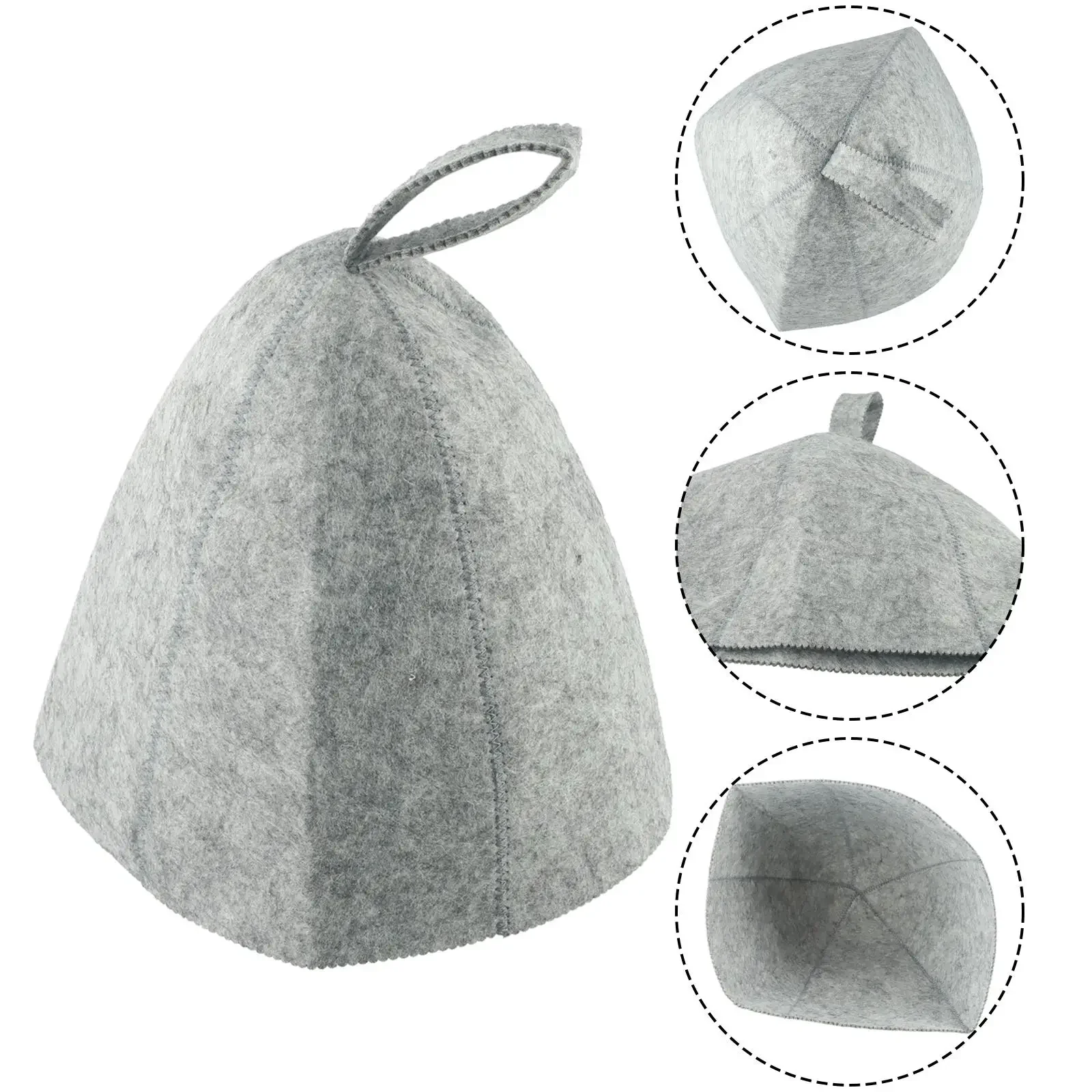 

Thicken Cap Sauna Hat Avoid Heatstroke Heat Insulating Lightweight Protect Hair Skin-friendly Wear Resistant Wool Felt