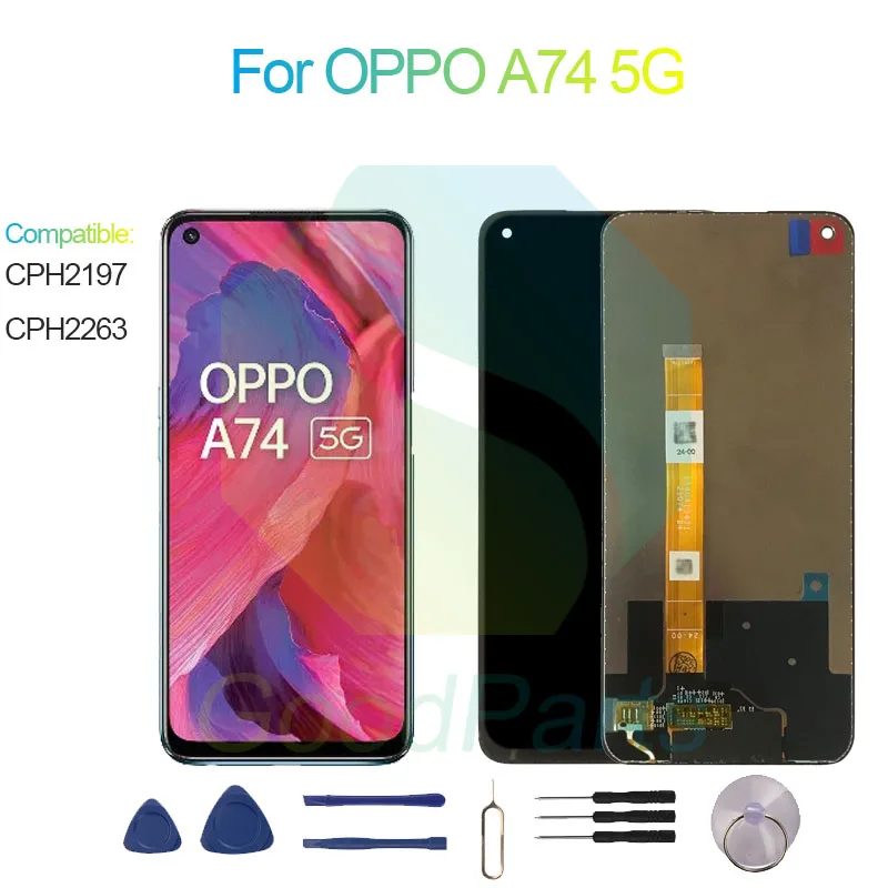 

Для OPPO A74 5G ЖК-дисплей экран CPH2197, CPH2263 A74 5G сенсорный дигитайзер в сборе Замена