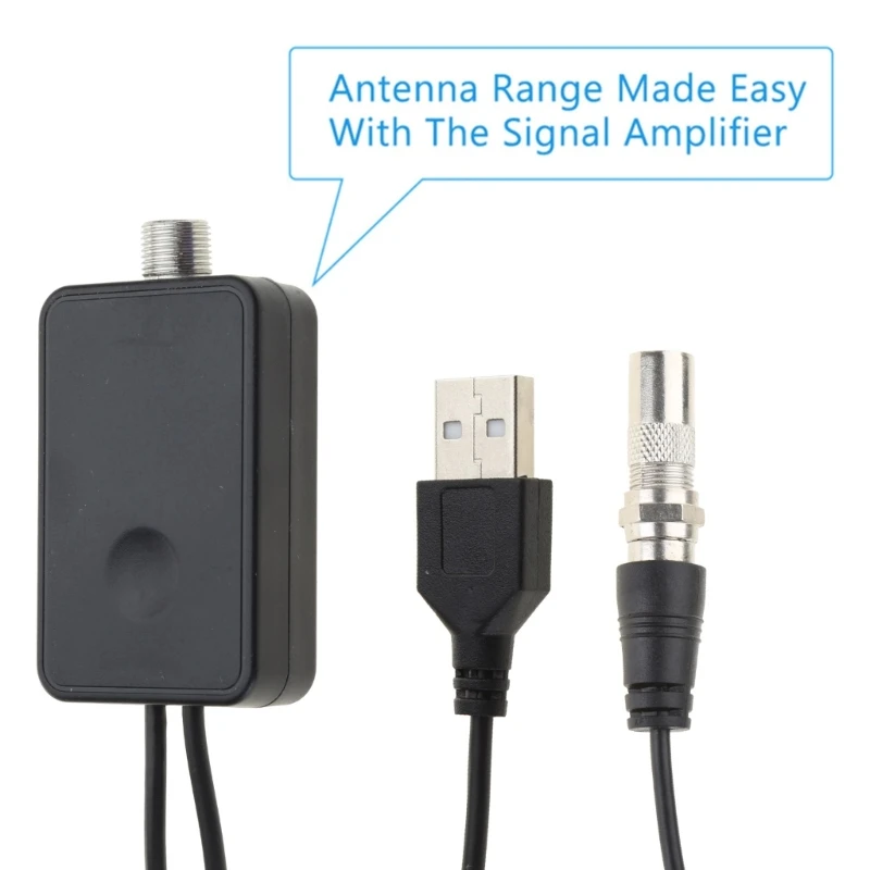 

Indoor Antenna Amplifier VHF(172-240Mhz) \ UHF(470-860Mhz) Working Frequency F Male Connector USB Power Supply