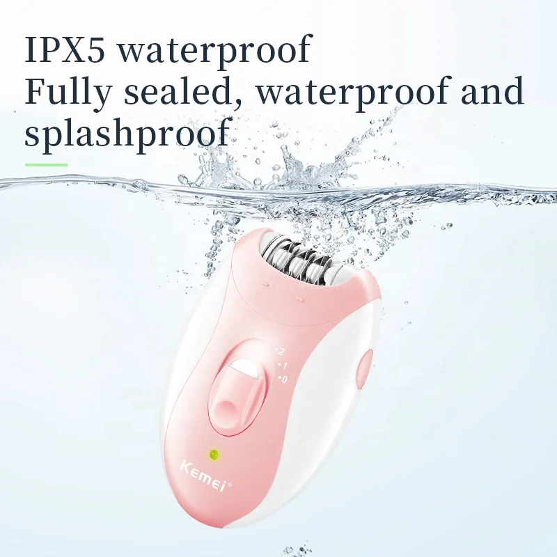 Kemei Epilator Man Women Electric Lady Body Hair Remover Removal Shaver Leg Armpit Face Hair Depilatory Rechargeable 2 Speeds 4