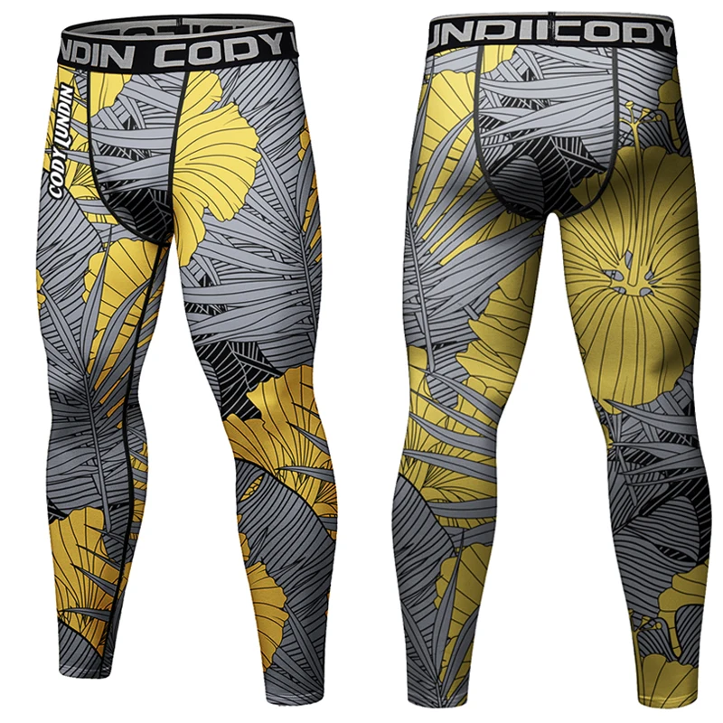 Men Running Leggings Sportswear Quick Dry Gym Fitness Tights Workout Training Jogging Sports Trousers Compression Sport Pants