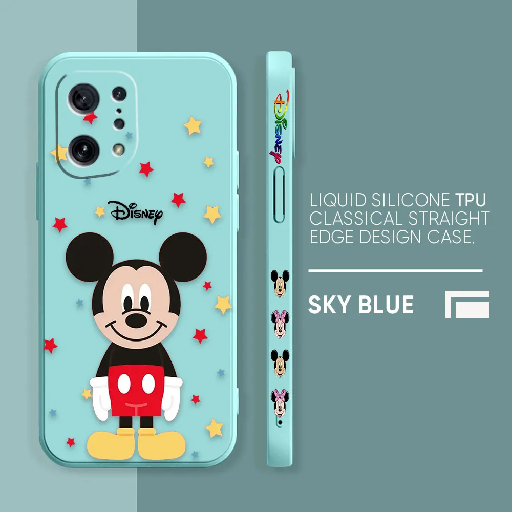 thumbnail image 1 of Case For OPPO FIND X6 X3 REALME X7 X50 RENO 2 4Z 4 6 Lite 5Z 5F 4G 5G PRO Liquid Silicone Case Mickey Minnie Mouse Cartoon, 1 of 5