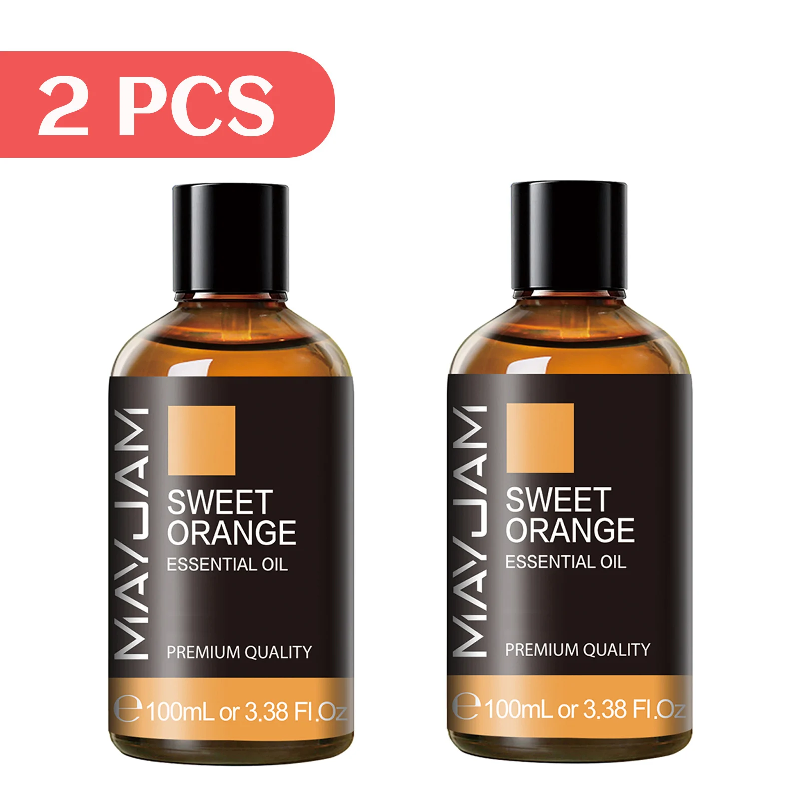 Aromatic Blend Essential Oil Set - Sweet Orange, Vanilla, Geranium, and Clove (100ml Each) with Dropper