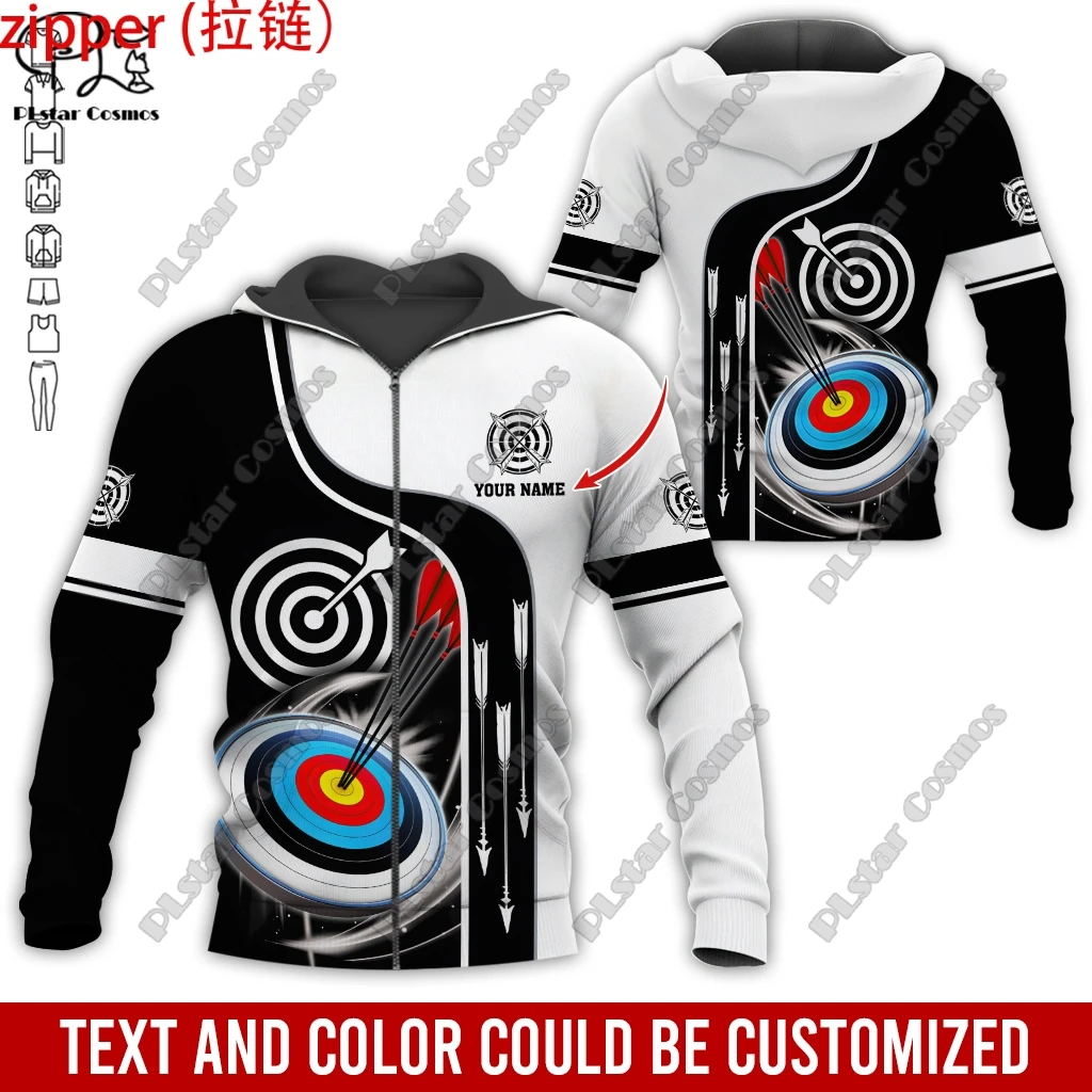 3D печать PLstar Cosmos с именем на заказ, униформа для клуба из лука, уличный стиль, забавная Женская и мужская толстовка на молнии, тренировочная одежда для стрельбы-2