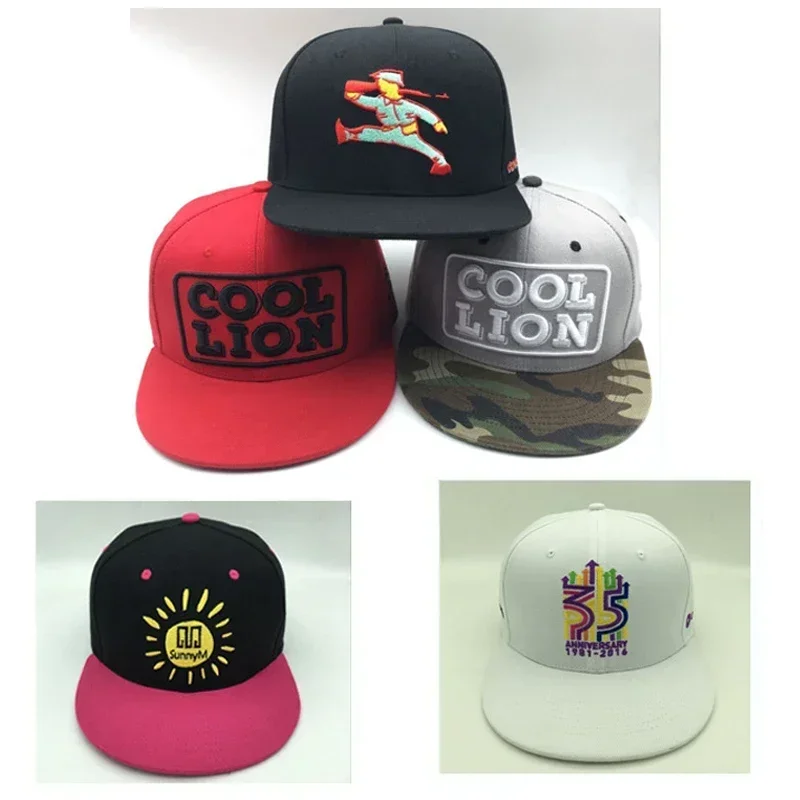 Custom Embroidered Hats Cap For Girls Boys Cuatomized Cartoon Name Children Cap Adult Hip-Hop Flat Baseball Cap For Summer YY706 6