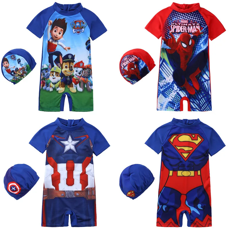 Spidey Swimsuit For Boys Marvel Boys' Spiderman Swimsuit Long