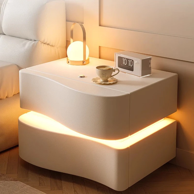 

White Minimalist Bedside Table Bedroom European Living Room Unique Filing Cabinets Luxury Hotel Mesa De Noche Modern Furniture