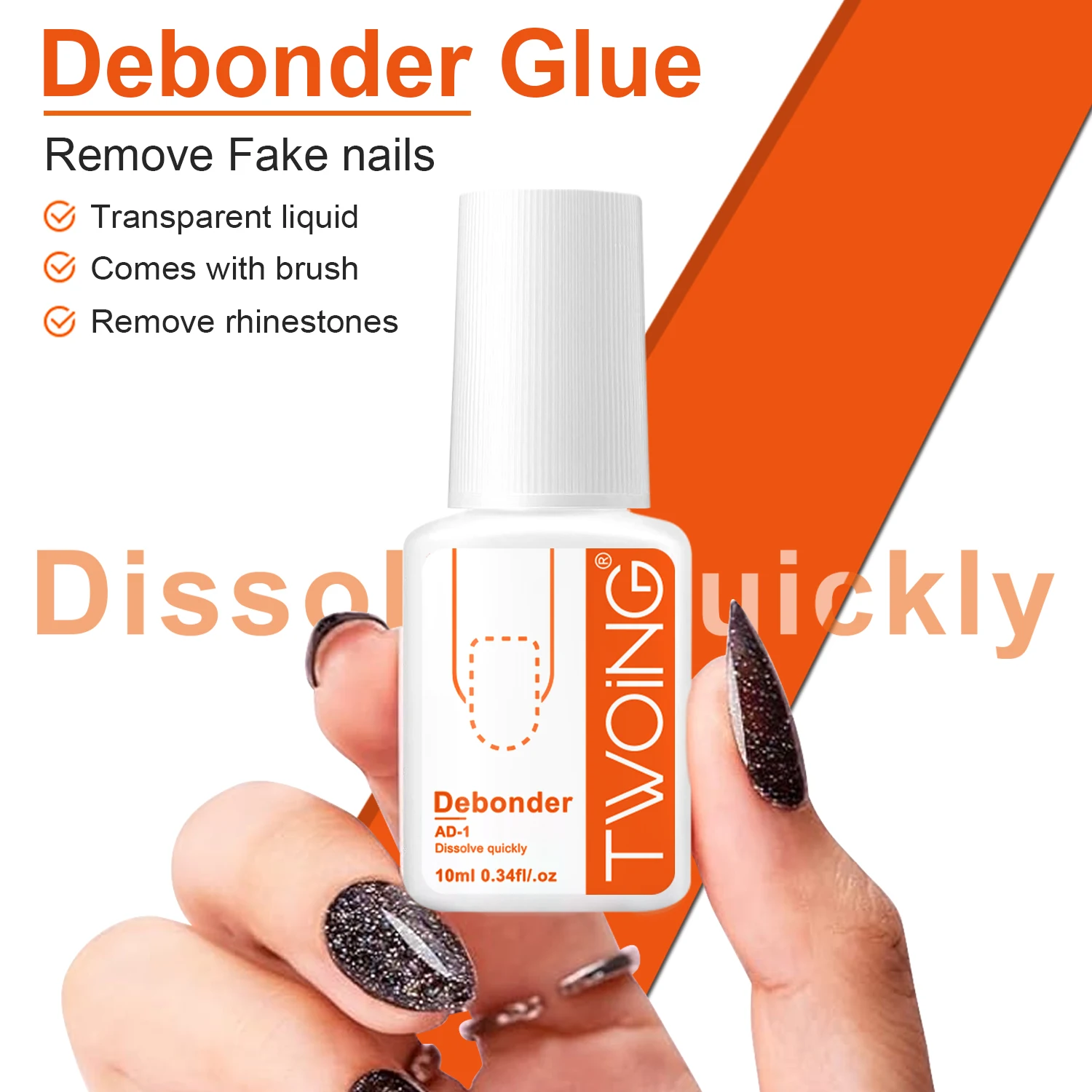 10ml Debonder Glues For Removeing False Nails Rhinestone Remover Tools Manicure Accessories Fast Dissolve Liquid Nail Art Tool nail debonder
