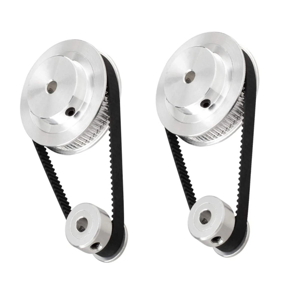 

2Set 2GT Synchronous Wheel 20 60 Teeth Bore Aluminum Timing Pulley GT2 Timing Belt Pulley System