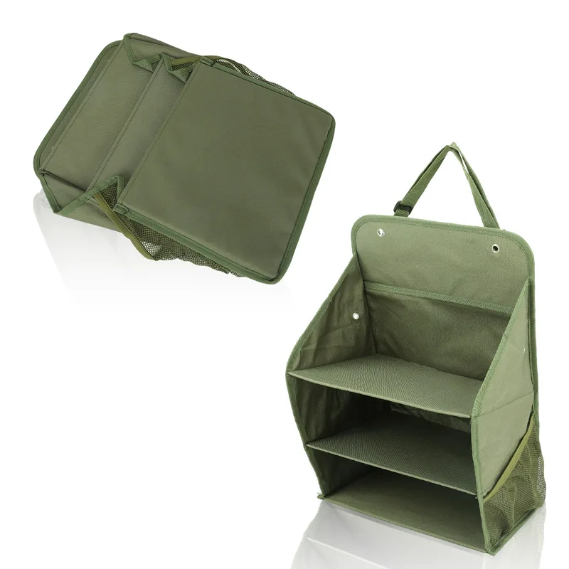 Three-section Hanging Storage Bag Foldable Dustproof and Waterproof Fabric Portable Luggage Storage Bag for Clothing 4