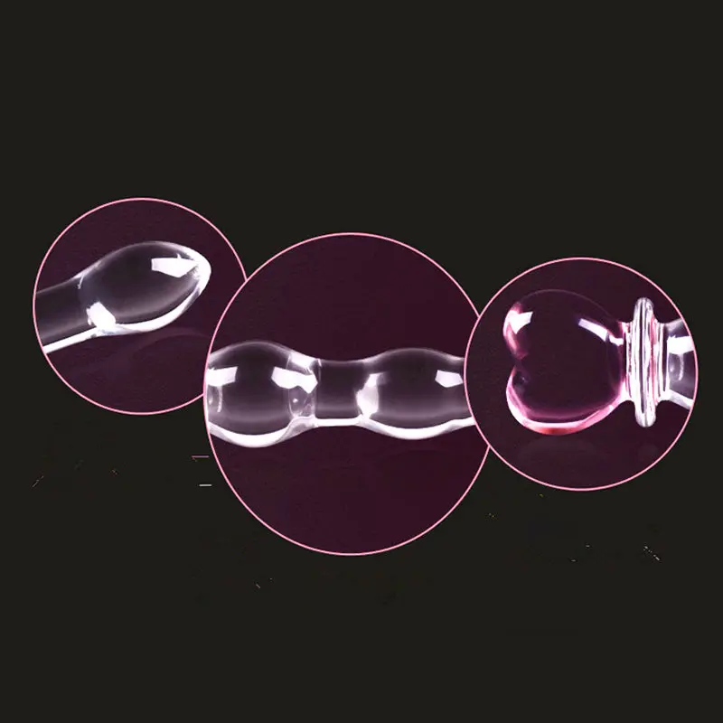 Pink Heart Glass Butt Plug For Sensual Pleasure And Stimulation_voghion.com