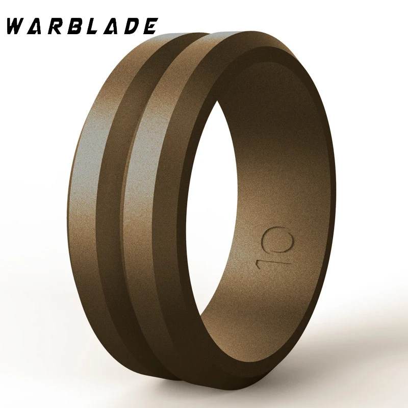 WarBLade 8MM Silicone Rings V-groove Hypoallergenic Flexible Sports Men Wedding Rubber Bands Food Grade FDA Silicone Finger Ring 3