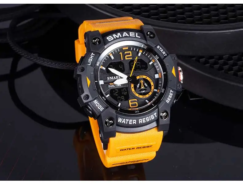 SMAEL Sportuhr, Militär-Armbanduhr für Herren, Alarm, Stoppuhr, LED, digitale Hintergrundbeleuchtung, Dual-Zeitanzeige, wasserdichte Uhr für Herren, 8007 – Detail 13