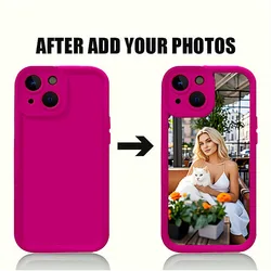 Customized Black TPU Soft Shell Phone Case - iPhone 15 (Rose Red)