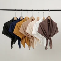 90*90cm Thin Soft Square Scarves for Women Simplicity Solid Color Cotton Linen Headscarf Muslim Female's Hijabs Bag Accessories 1
