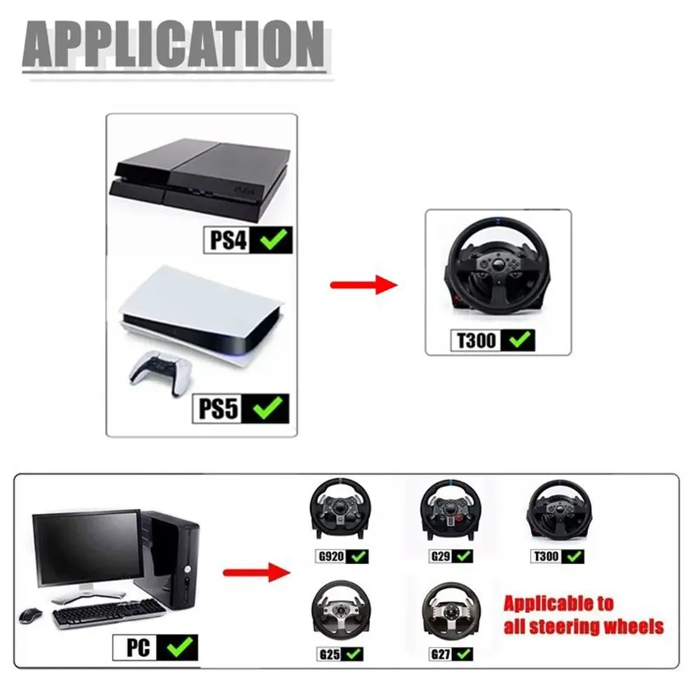 Universal PC USB Handbrake with Fixing Clamp Bracket For PS4/PS5 For Thrustmaster T300 SIM Racing Game