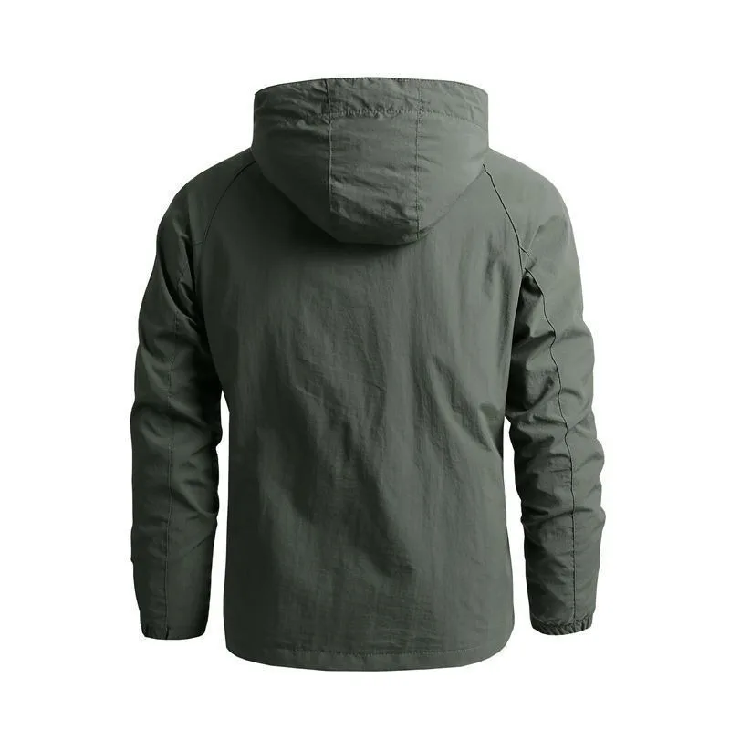 2023 Autumn and Winter New Quick Drying Jacket Men's Loose Relaxed Coat Military Outdoor Camping Work Coat Bomber Jacket Men