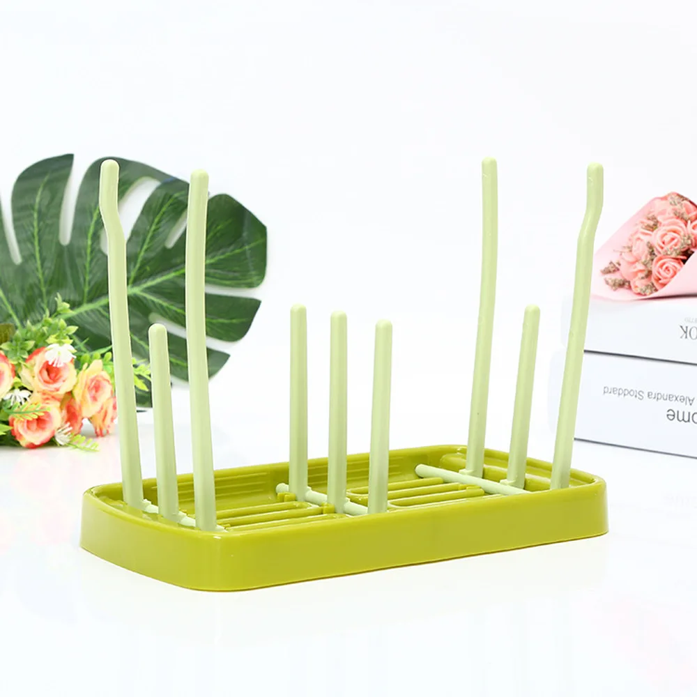 Bottle Dry Rack Baby Bottle Drain Drying Racks Blue Pink Baby Cleaning Dryer Drainer Storage Drying Rack