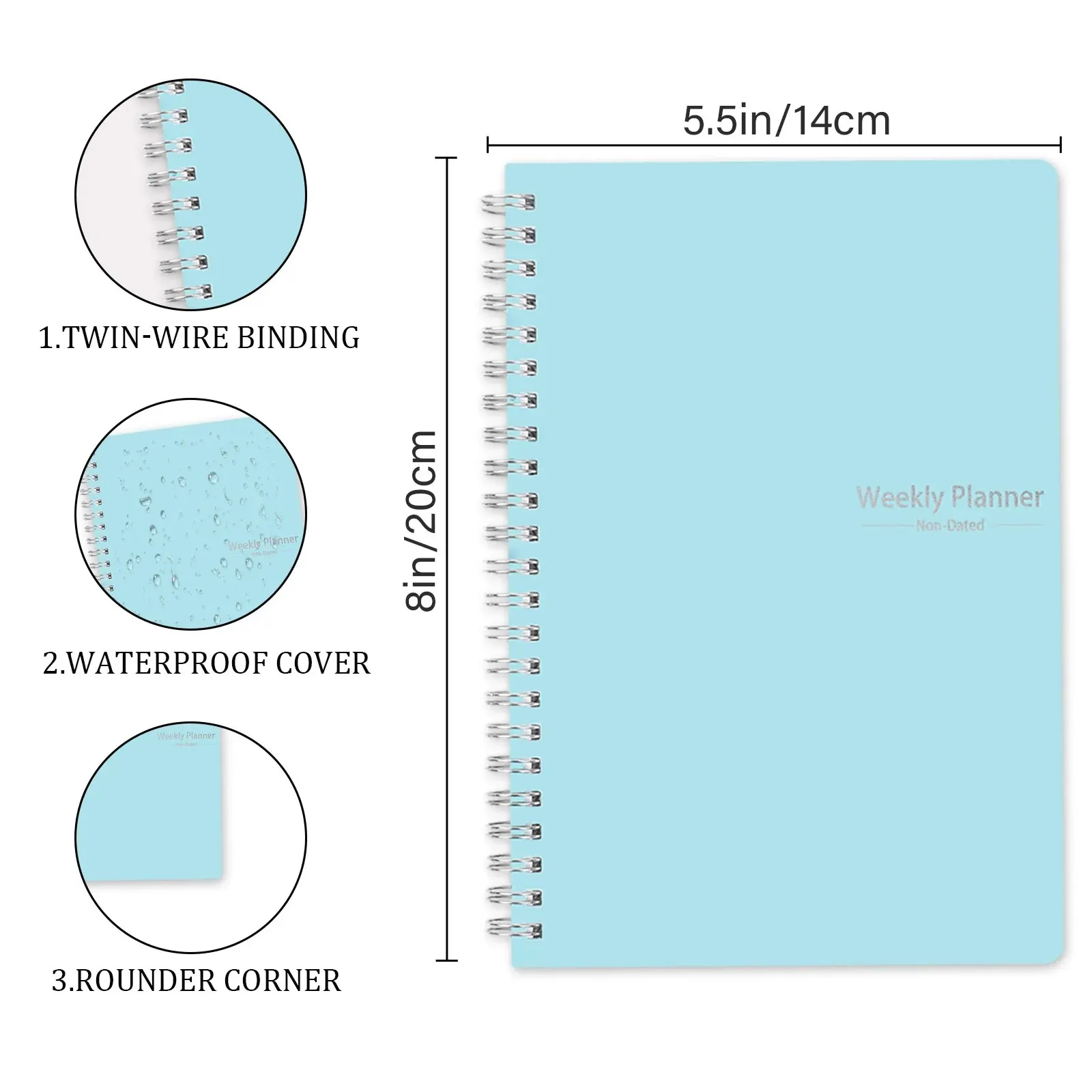 Enhanced A5 Spiral Weekly Planner Notebook